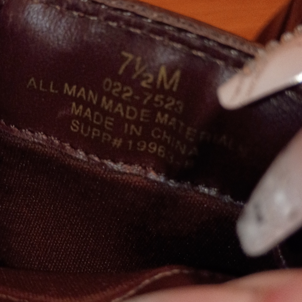 Arizona Jean Co. Brown Brogue-Style Heeled Lace-Up Boots | Size 7 1/2 👢 - Picture 7 of 16